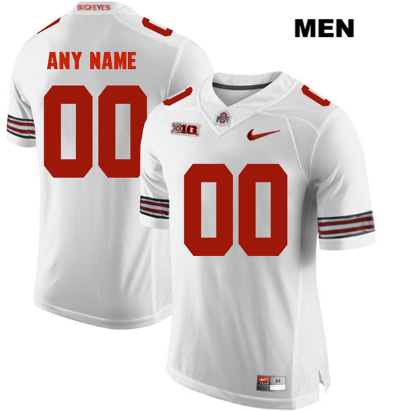 Ohio State Buckeyes Men's Custom #00 White Authentic Nike College NCAA Stitched Football Jersey NF19G12MD